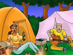 Threesome Orgy At The Campground